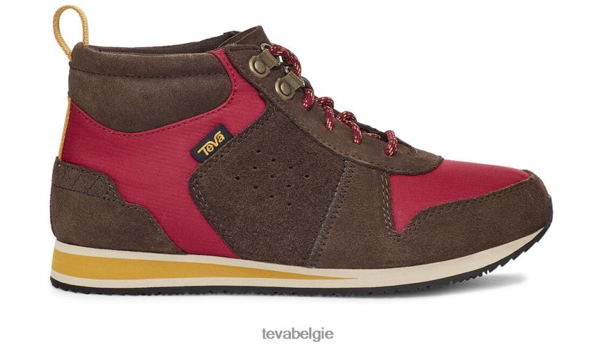 hoge zijde '84 midden Teva P80FL0302 schoenen bruin-Perzisch rood