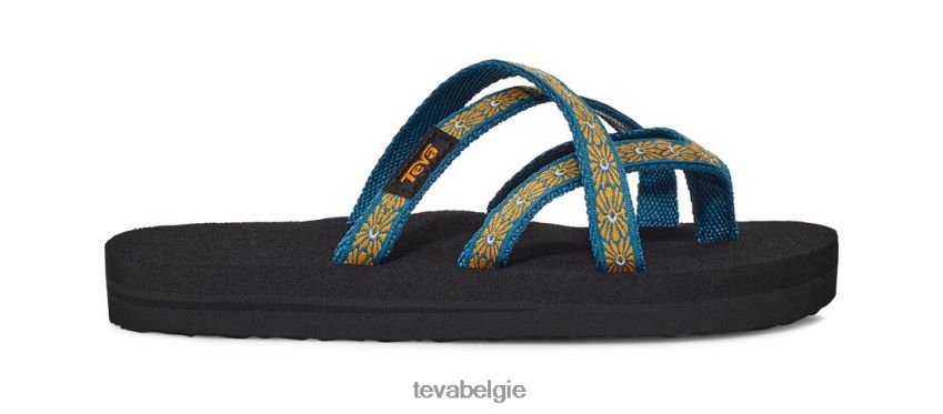 Olowahu Teva P80FL0270 schoenen bloemweefgetouw blauw koraal