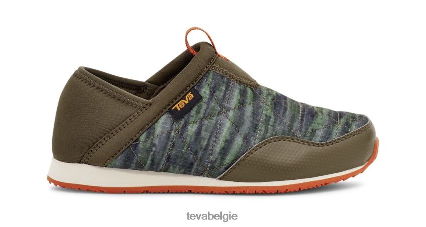 Denk aan tie-dye Teva P80FL0291 schoenen sorbet donker olijf