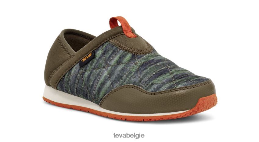 Denk aan tie-dye Teva P80FL0291 schoenen sorbet donker olijf