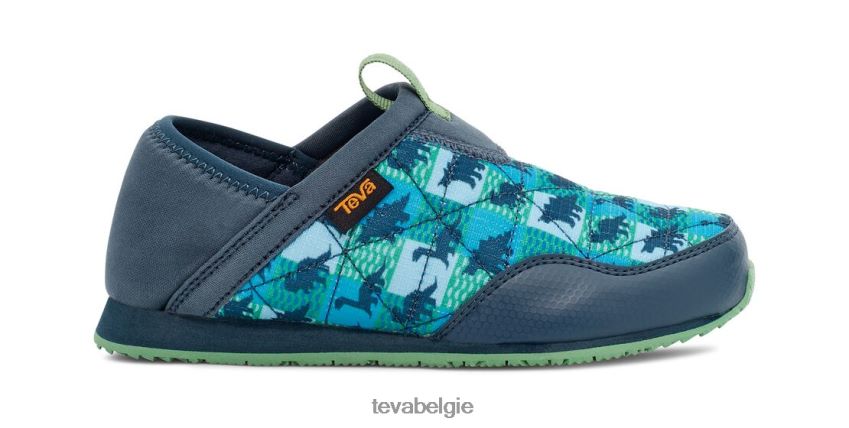 denk aan dinoster Teva P80FL0290 schoenen blauwe dino